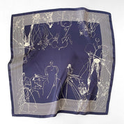 Women's Classic 100% Silk Square Scarf | Amalii 