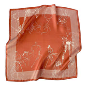 Women's Classic 100% Silk Square Scarf | Amalii 