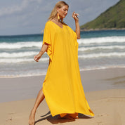 Robe de Plage Chic Jaune Femme | Amalii