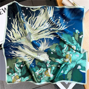 Silk Square Scarf with Marine Pattern | Amalii 